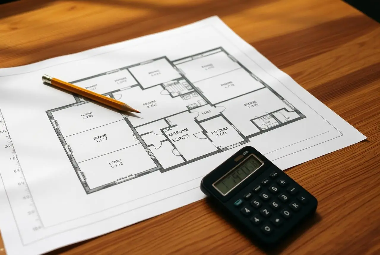Plan de niveau annoté avec les lots d'un immeuble